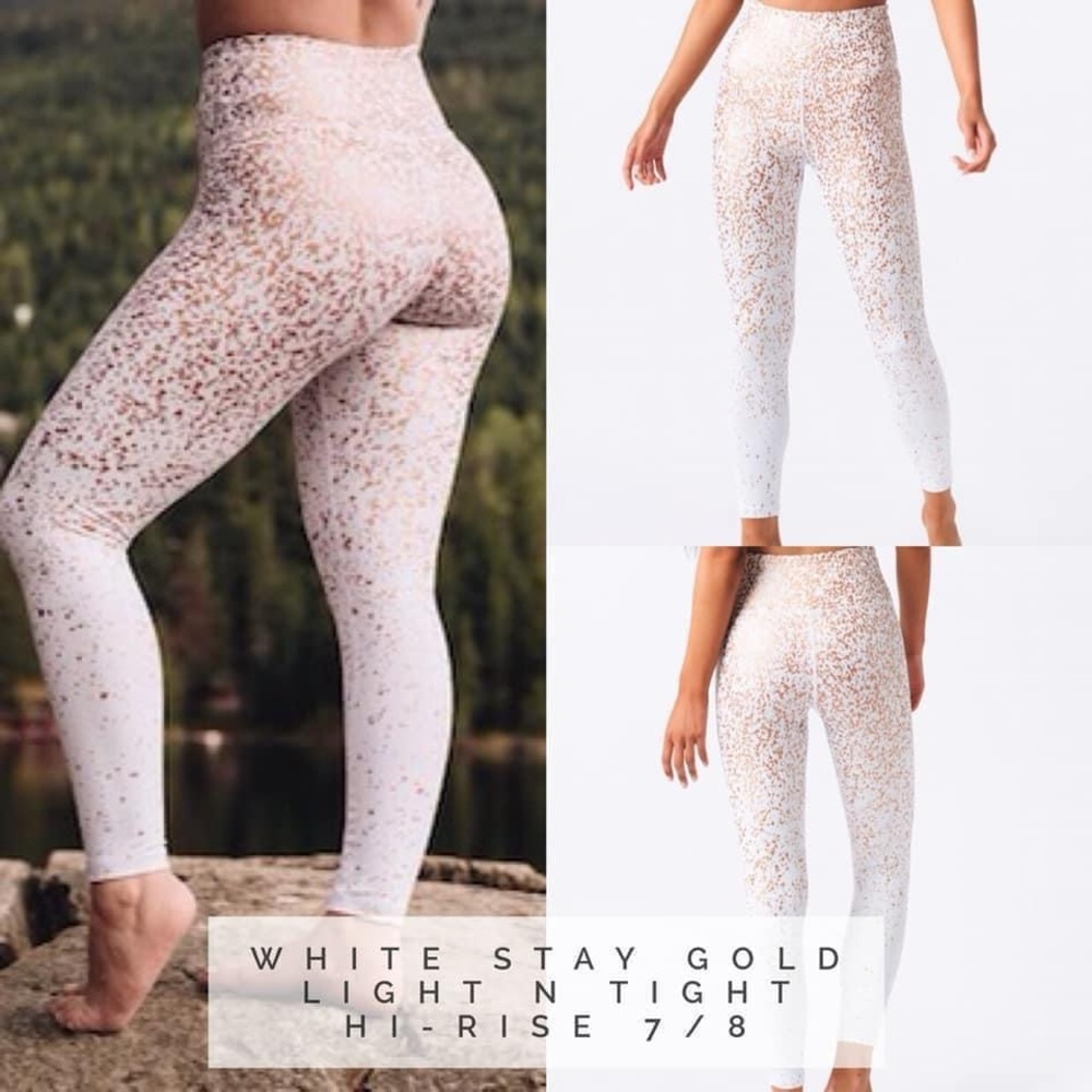 Zyia White Stay Gold LNT Leggings